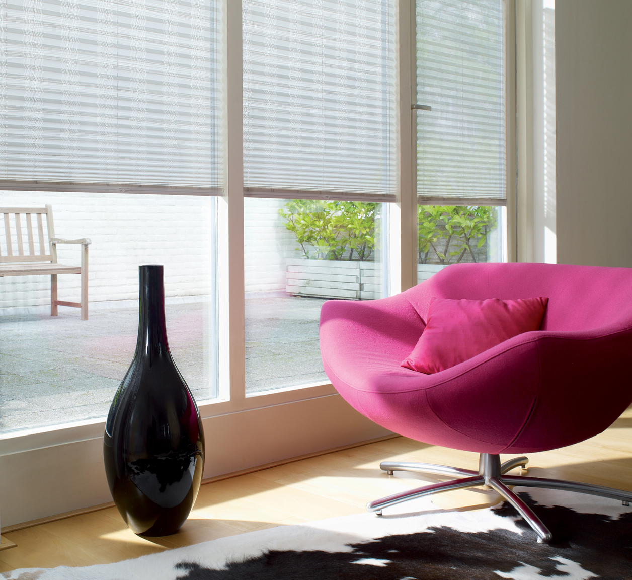 Store Plissé Anthracite 40 X 120 Cm - Installation Sans Perçage, Opaque, 12 Couleurs Au Choix
